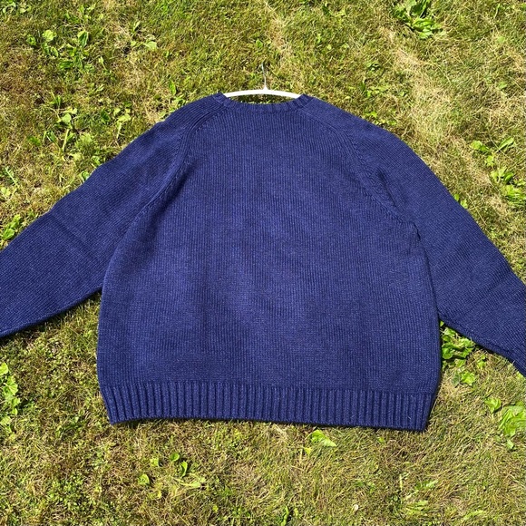 Vintage LANDS END Sweater Mens XXL American Flag Heavy Weight Knit Pullover 90s - Picture 4 of 5